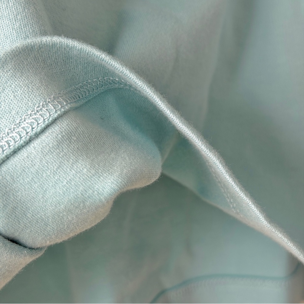 VINTAGE LL BEAN | 90s BUTTERMOM AQUA BLUE COTTON TURTLENECK - Picture 9 of 9